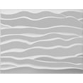 thumbnail image 1 of Dundee Deco's Paintable Off White Abstract Waves Fiber 3D Wall Panel, 2.6 ft X 2.1 ft, Interior Design Wall Paneling Decor Commercial and Residential Application, 5.5 sq.ft. each, 5-Pack, 1 of 6