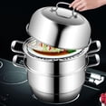 thumbnail image 2 of 1 Pc Stainless Steel Cookware Pot Folding Kitchen Pot Steaming Pot (Silver), 2 of 9