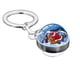 thumbnail image 1 of Llaveros para mujer, llavero de billetera, llavero de auto, llavero lindo, llavero navideño, llavero de vidrio de doble cara, llavero de aleación con adorno., 1 of 3