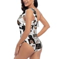 thumbnail image 4 of Sikiie dogs pets collage Print Women One Piece Swimsuits Tummy Control One Shoulder Bathing Suits Ruffle Swimwear, From S to XXL-X-Large, 4 of 6