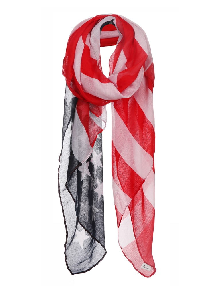 Patriotic Scarf Soft USA Flag
