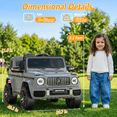 thumbnail image 4 of East doll 12V Power Ride on Toys for Toddlers, Kid Electric Car, G63 G Wagon Licensed Mercedes-Benz with Remote Controls, Aged 2-4Y,Gray, 4 of 7