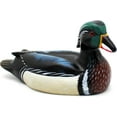 thumbnail image 4 of CVHOMEDECO. Primitives Hand Engraving and Painted Wood Wild Duck Farmhouse Figurine Mallard Decorative Accent, 12 Inch, 4 of 6