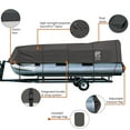 thumbnail image 4 of Classic Accessories StormPro Heavy-Duty Pontoon Boat Cover, Fits Pontoon boats 21 ft - 24 ft long x 102 in wide, 4 of 8