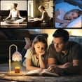 thumbnail image 6 of BEEPRINCESS Candle Warmer Lamp, 2/4/8H Timer, Dimmable, Adjustable Height, Purple Glass Shade, 2 Bulbs, 6 of 7