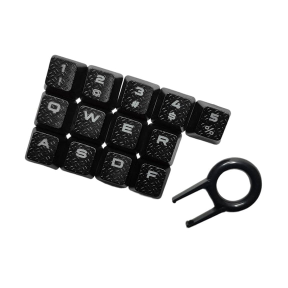 13PCS Key Caps Anti Slip Textured Keycaps for K95 K90 Mechanical Keyboards