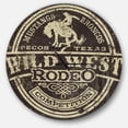 thumbnail image 1 of Designart 'Wild west rodeo' Horloge Murale Moderne, 1 of 6