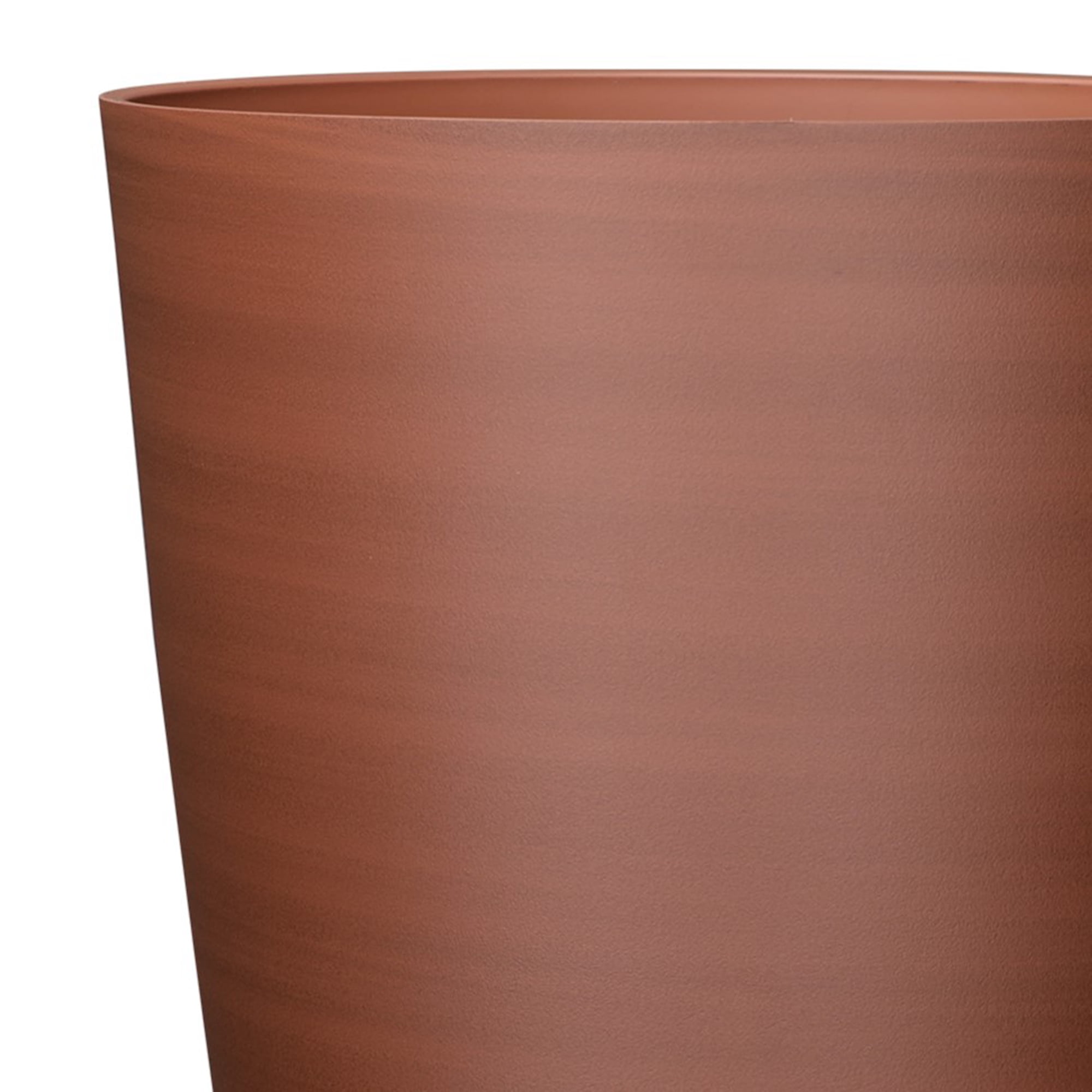 Mainstays Tall Red Sienna Recycled Resin Planter, 14in x 14in x 22in