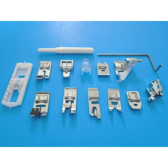 NGOSEW 14pcs Sewing Machines Foot/Feet For Brother Singer Janome Kenmore White Elna Husqvarna Viking Low Shank Sewing Machines