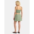 thumbnail image 3 of No Boundaries Corset Top and Pleated Mini Skirt Set, 2-Piece, Women's Sizes XXS-XXL, 3 of 4