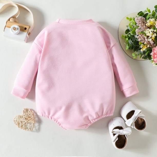 Moonker Valentines Day Gift Sets Girls Bodysuits Newborn Infant Baby Girl  Unisex Cotton Autumn Valentine's Day Long Sleeve Romper Bodysuit Clothes 
