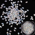 thumbnail image 5 of Nail Art Rombo Lentejuelas Sirena 3D Pegatinas brillantes Consejos de manicura coloridos 12 cajas, 5 of 5