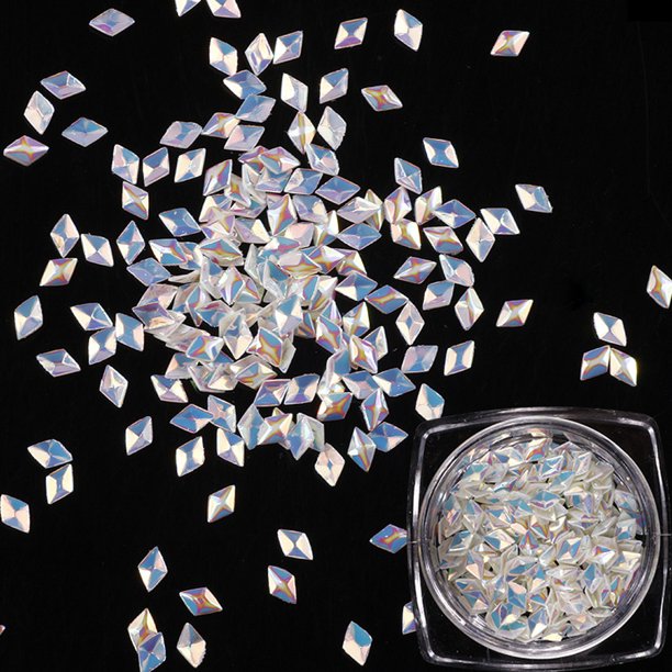 Lentejuelas Holográficas Con Purpurina Para Uñas, 16 Cajas De Suministros De Arte De Unas Copos 3d Polvo Acrilico Brillante Polvo Plateado
