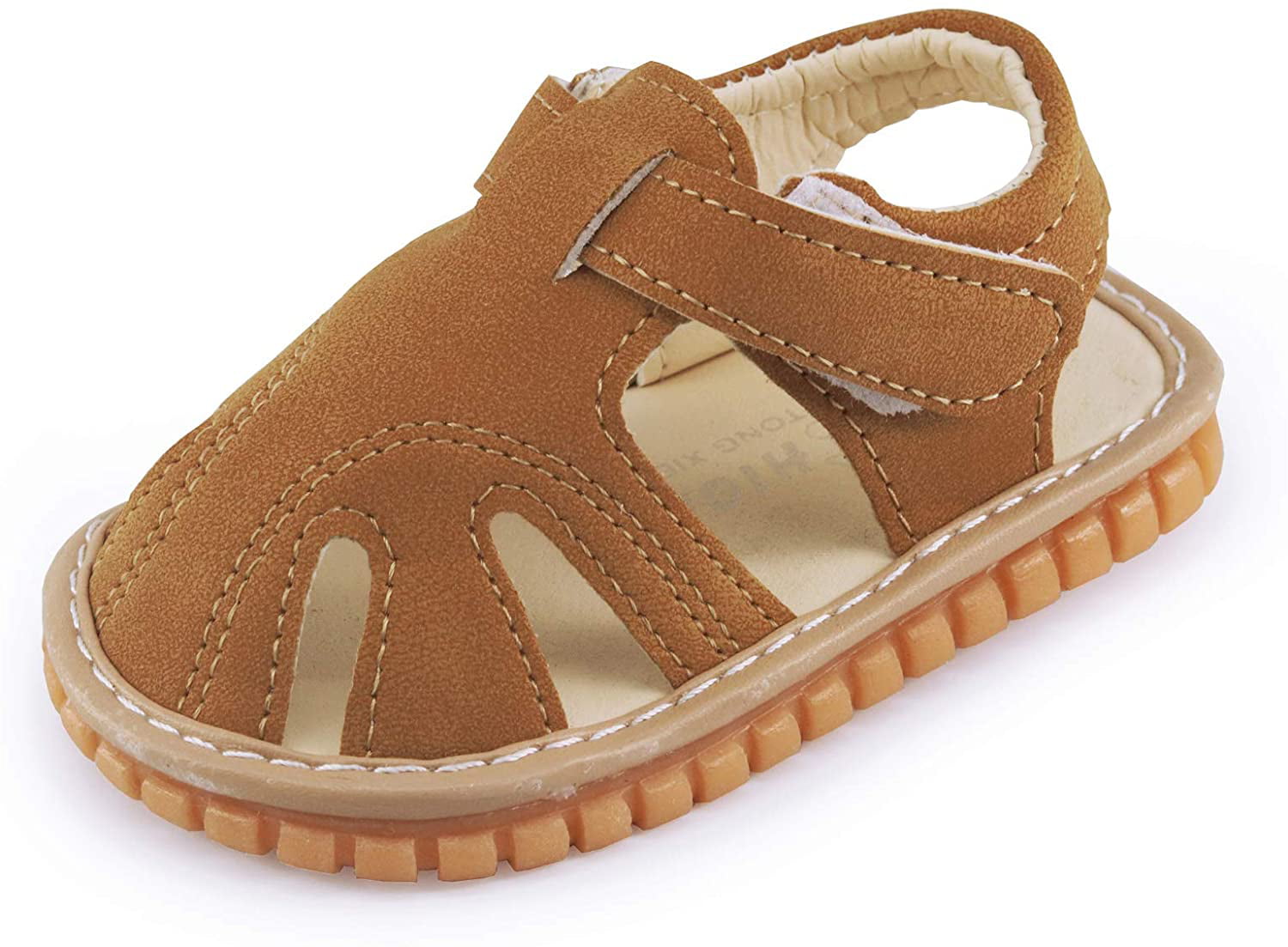 Baby Boys Girls Summer Sandals Closed-Toe Infant Soft Rubber Sole Outdoor Walking Shoes for Toddler First Walkers 
