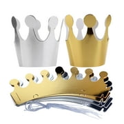 Etereauty Crowns Paper Party Kids Favors Birthday Hats King Gold Classroom Adults Game Thrones Decorations One Notorious Queen