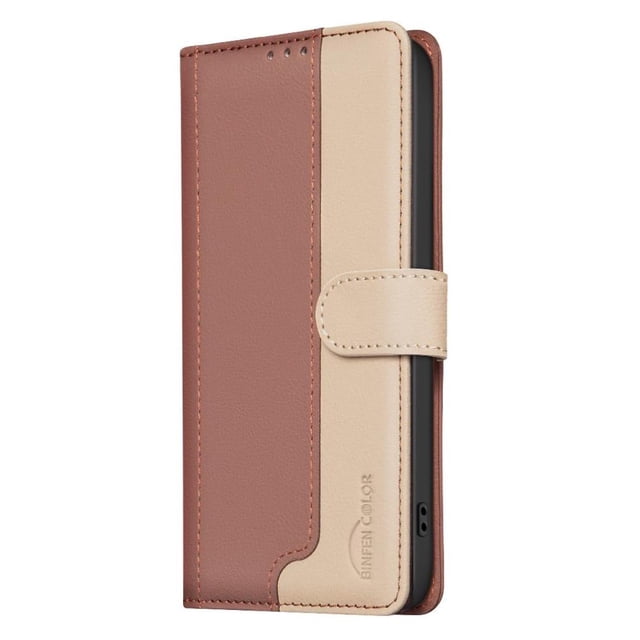 Premium RFID Blocking Wallet Case for Xiaomi POCO X7 Pro 5G with 3 Card Slots & Stand Brown