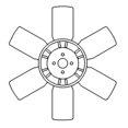 thumbnail image 2 of 17331-74110 Ventilador nuevo de 6 aspas compatible con el tractor compacto Kubota modelo L2550, 2 of 8