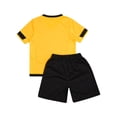 thumbnail image 4 of Yruioon Boys Girls Football Basketball Uniform Soccer Jerseys Short Sleeve Sport T-Shirt and Shorts Yellow 22, 4 of 7