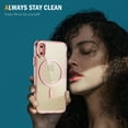 thumbnail image 3 of Magnetic Clear Compatible with iPhone X/XS Case, Military Grade Drop Tested, Compatible with MagSafe, Shockproof Protective Hard Back Slim Case for iPhone X/XS, Pink, 3 of 7