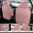 thumbnail image 6 of OTOEZ Universal Car Seat Cover Pink Nappa Leather Luxurious 5 Seats, Front Rear Seat Protector Full Set, Waterproof Cushion Fit Most Honda Toyota Chevy Ford Nissan Vehicle Truck SUV, 6 of 11