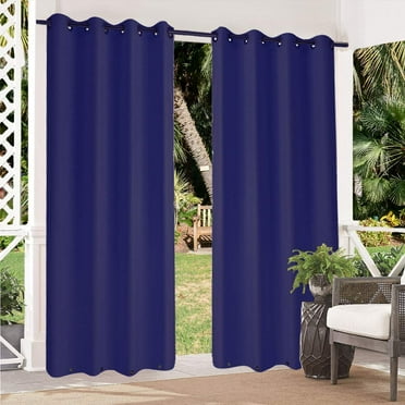 Pro Space 2 Pack Indoor/Outdoor Curtains Grommet Curtain on Top and Bottom(50" x 120")