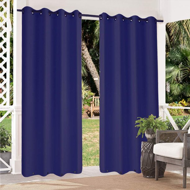Pro Space 2 Pack Indoor/Outdoor Curtains Grommet Curtain on Top and