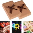 thumbnail image 5 of 25 Pcs Gift Boxes, Square Empty Gift Boxes, Folded Paper Boxes, Large Kraft Gift Boxes with Bow Ribbon, Square Gift Cardboards for Gifts, Party, Birthday, Wedding., 5 of 5
