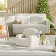 thumbnail image 7 of Accreate Kids Sofa Chair, 2-in-1 Convertible Toddler Couch and Lounge, Fold-Out Children's Sofa Bed with Teddy Fleece Fabric for Playroom, Bedroom, Nursery, Gift for Boys and Girls, 7 of 7