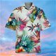 thumbnail image 2 of Camisas Para Hombre Slim Fit Camisa de manga corta con estampado digital 3d de ocio de tendencia de moda de playa de turismo de vacaciones de verano para hombres (White, A), 2 of 3