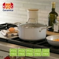 thumbnail image 3 of TECHEF - CeraTerra Collection, 5-quart Ceramic Nonstick Soup Pot with Glass Lid, Made in Korea, 3 of 7