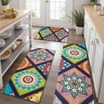 thumbnail image 2 of Multicolor Ethnic Mandala Pattern Kitchen Rugs Sets Of 3,Kitchen Runner Rugs Non Skid Washable,Decorative Kitchen Floor Mats for Kitchen,Sink,Laundry,17"x30"+ 17"x47" + 17"x59", 2 of 6