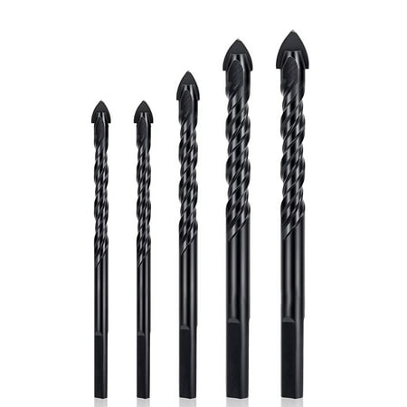 

5 Pieces Chrome Plated Masonry Drill Bits Set for Tile Brick Cement Concrete