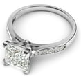 thumbnail image 3 of Jewelerix 10k White Gold Solitaire 1.5 CT Princess Cut Ring Moissanite Diamond Engagement Ring Promise Bridal Ring, 3 of 4