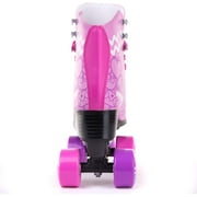 Skate Gear Retro Quad Roller Skates, Holiday Gift for Girls (Graphic Purple, Women's 9 / Men's 8)