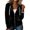 Black, variant on Women's Winter Coats Velour Hooded Zip Up Jacket with Drawstring and Pockets Long Sleeve Casual Solid Color