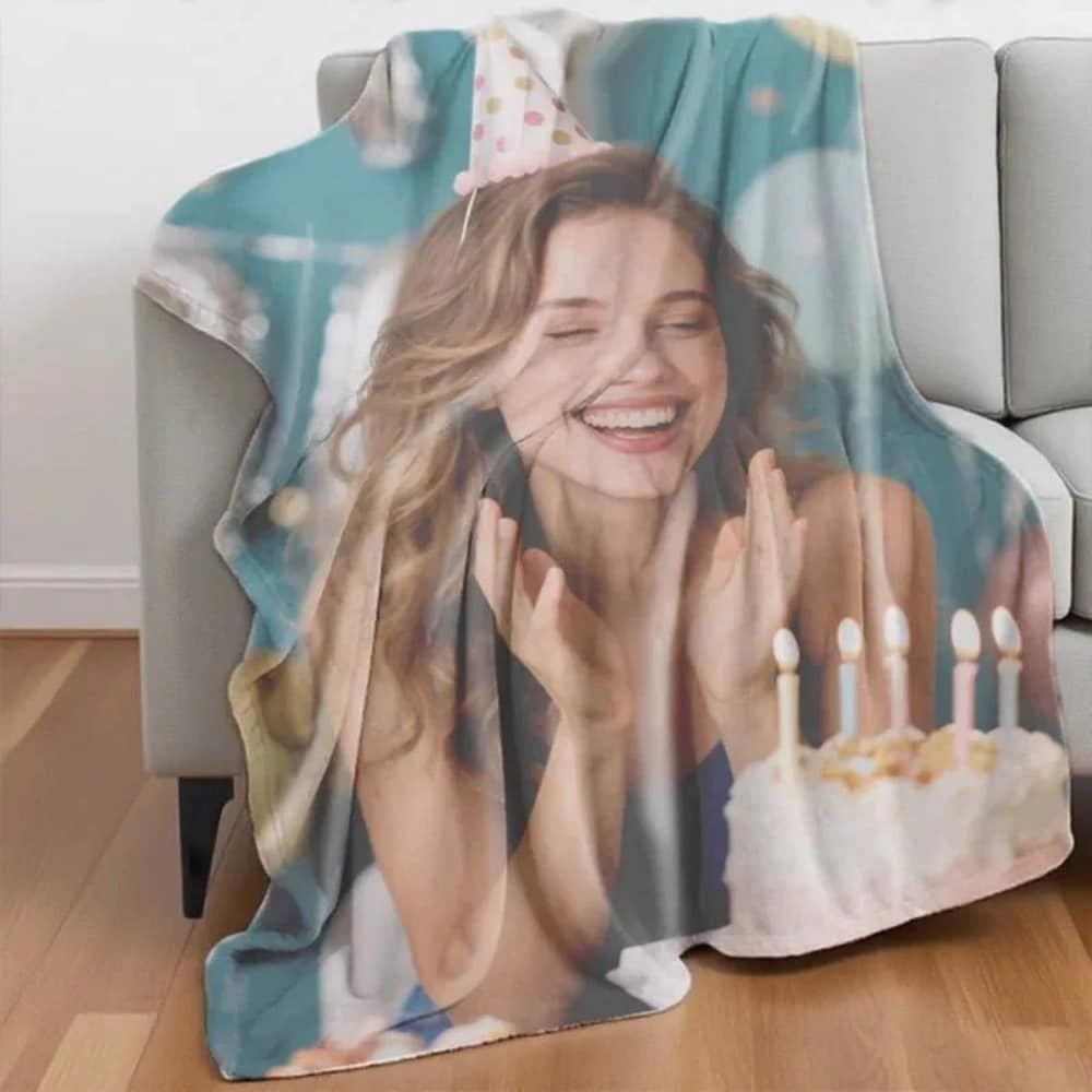 Custom Halloween Blanket Soft Microfiber for Sofa Bed Porch Travel Gift