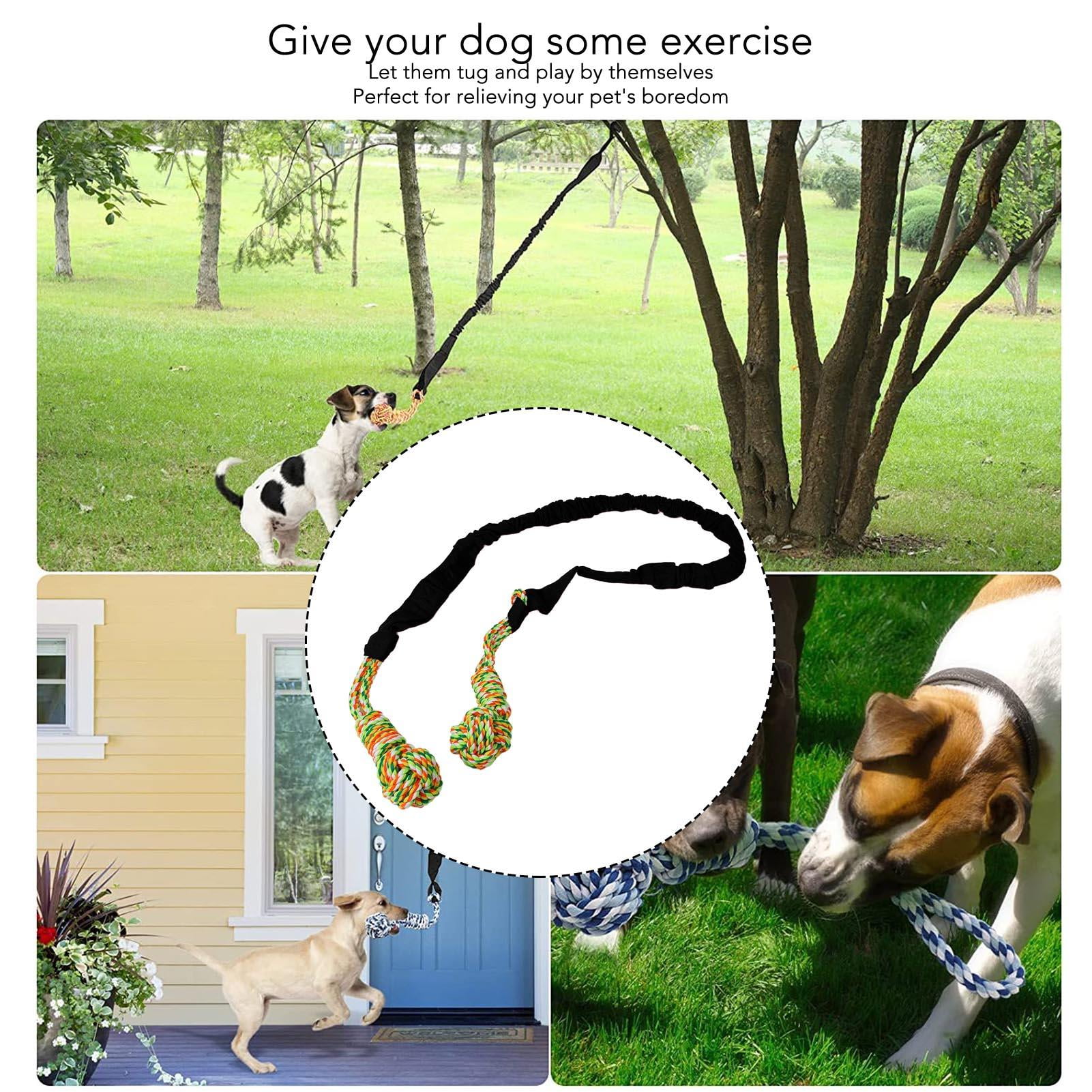 BIMZUC Durable Dog Tug Rope Toy – Bite‑Resistant, Teeth‑Grinding Hanging Rope with Extra Cotton Ball for Indoor & Outdoor Play