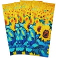 thumbnail image 2 of GZHJMY Oil Painting Sunflowers Kitchen Towels Set of 1 Dishcloths Hand Towels Tea Towels Ultra Absorbent for Cleaning Washing Drying Dishes Tableware 28'' x 18'', 2 of 7