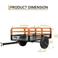 thumbnail image 2 of Heavy Duty Steel Dump Cart,Utility Garden Trailer 1500 Lb Capacity for Lawn Mower,15 Cubic Feet Garden Utility Trailer with Removable Sides,Tilt Bed and Foot-Operated Dump for Atvs, Utvs, 2 of 7