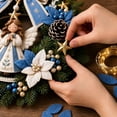 thumbnail image 5 of 3D Fabric Wreath Kit, Hand Assembly Christmas Wreath with Light String and Figures, DIY Holiday Decoration for Door Wall Hanging Winter Home Decor(E), 5 of 6