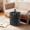 thumbnail image 7 of Fwttom Moving Bags, Extra Large Heavy Duty Black Storage Bags with Zipper & Reinforced Handles, Waterproof Storage Containers for Seasonal Clothes Bedding Quilt Packing, 7 of 7