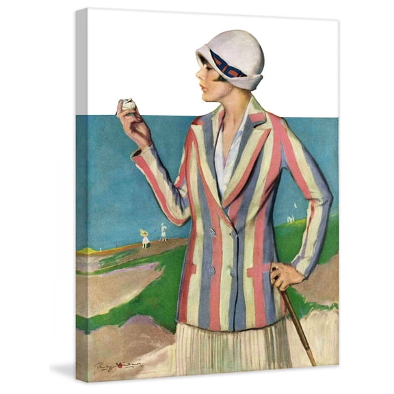 Marmont Hill Woman in Sandtrap by Penrhyn Stanlaws painting Print on Canvas
