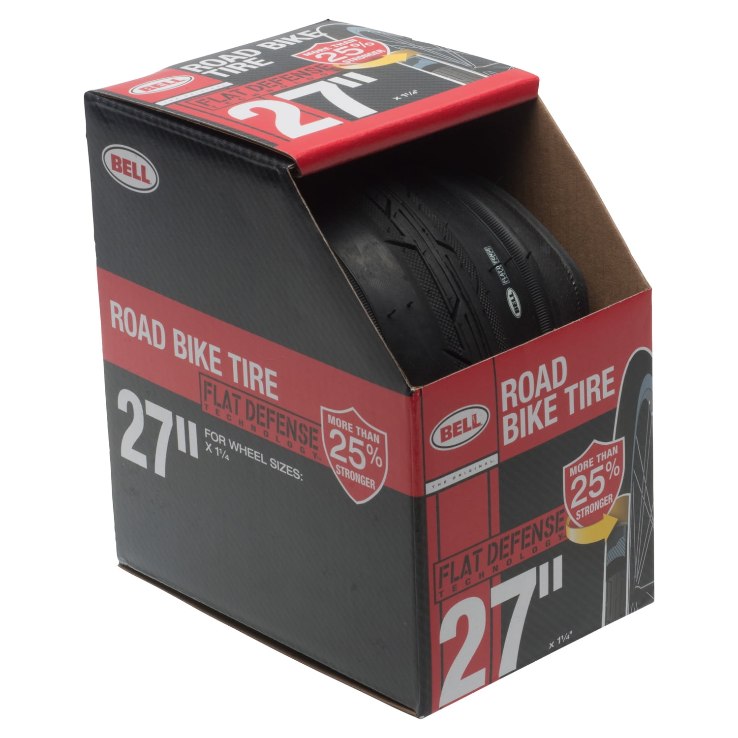 BELL Flat Defense Mountain Bike Tire 26" x 2" Black Replaces Sizes 1.75"-2.125" 