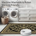 thumbnail image 5 of ODIKA 6'x9' Machine Washable Non-Slip Area Rug, Symmetrical Paisley Damask Traditional High Traffic Rug, Black, 545655, 5 of 5