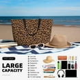 thumbnail image 5 of Wukai Leopard Printed Print Zipper Bag,large Beach Tote Bag,Waterproof Sandproof Bag,Grocery and Picnic Tote Travel Bag, 5 of 5