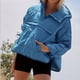thumbnail image 4 of Sudadera con capucha de color sólido de otoño e invierno, sudadera con capucha de algodón con filete plegable, bolsillo, abrigo de manga larga para mujer, 4 of 6