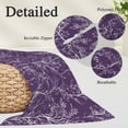 thumbnail image 3 of Purple Botanical Throw Pillow Cover 16 x 24 Inch Decorative Pillow Cover Vintage Floral Plants Branch Lumbar Pillowcase Seasonal Rectangle Cushion Case for Couch Sofa Bed Living Room, 3 of 9