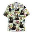 thumbnail image 2 of Funny Cat Tiki Hawaiian Shirt For Men Casual Cat Taco Mens Hawaiian Shirts Short Sleeve Button Down Shirt Men, 2 of 7