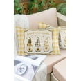 thumbnail image 6 of Pack of 2 Outdoor Pillow Covers, Gnome Hold Sunflower Yellow Rustic Plaid Waterproof Square Throw Pillowcase Cushion Decorative Pillow Covers for Couch Patio Tent, 20x12 in, 6 of 6