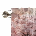 thumbnail image 5 of Christmas Pink Kitchen Curtains and Valances Set, Snow-covered Castle Winter Snowscape Rod Pocket Window Valance 18 Inch Window Curtain Panels for Living Room Bedroom Laundry, 27.5x36in, 3 Pieces, 5 of 7